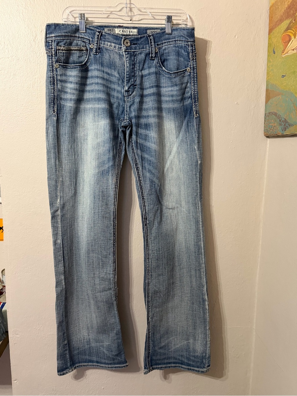 BKE 32R Carter Straight Leg Denim Blue Jeans Medium Wash